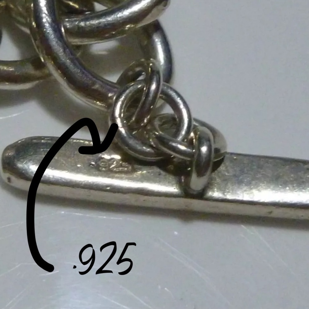 Coach Vintage Sterling Silver Charm Link Toggle Bracelet Dog Pail Heart Shoe - Picture 5 of 6